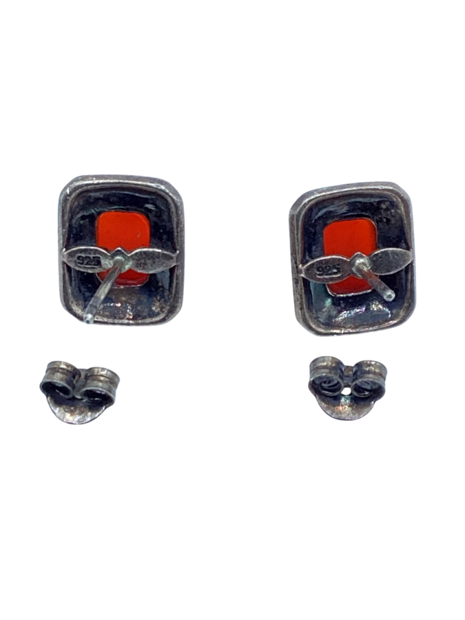 Small stud earrings.