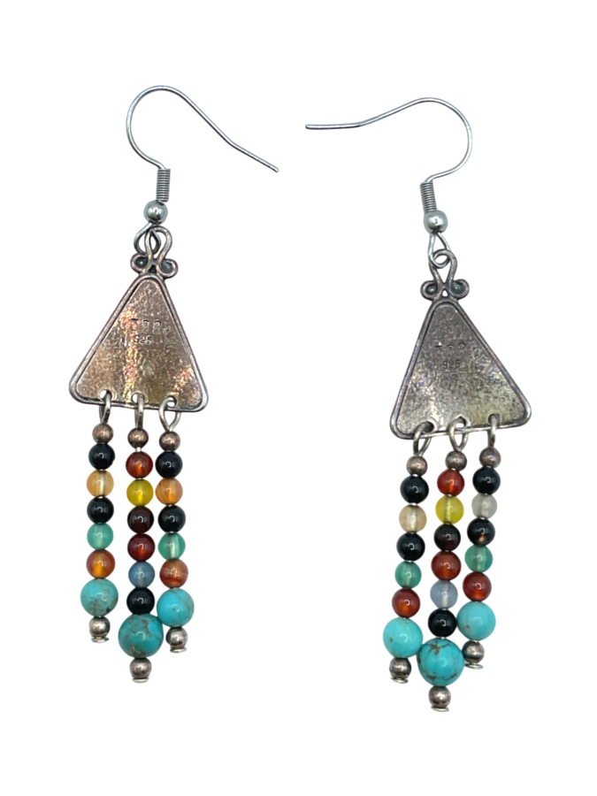 Triangle Multistone Earrings