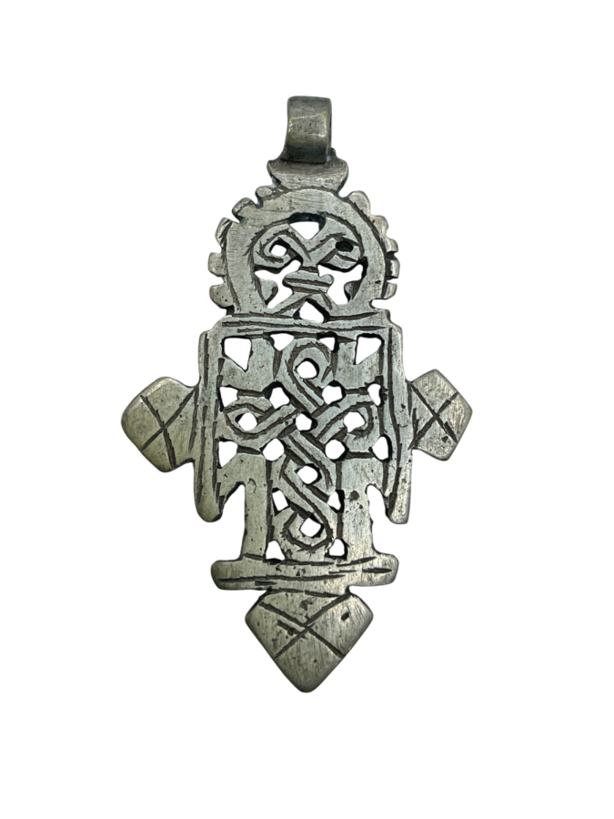 Antique Ethiopian Coptic Cross Pendant Brooch