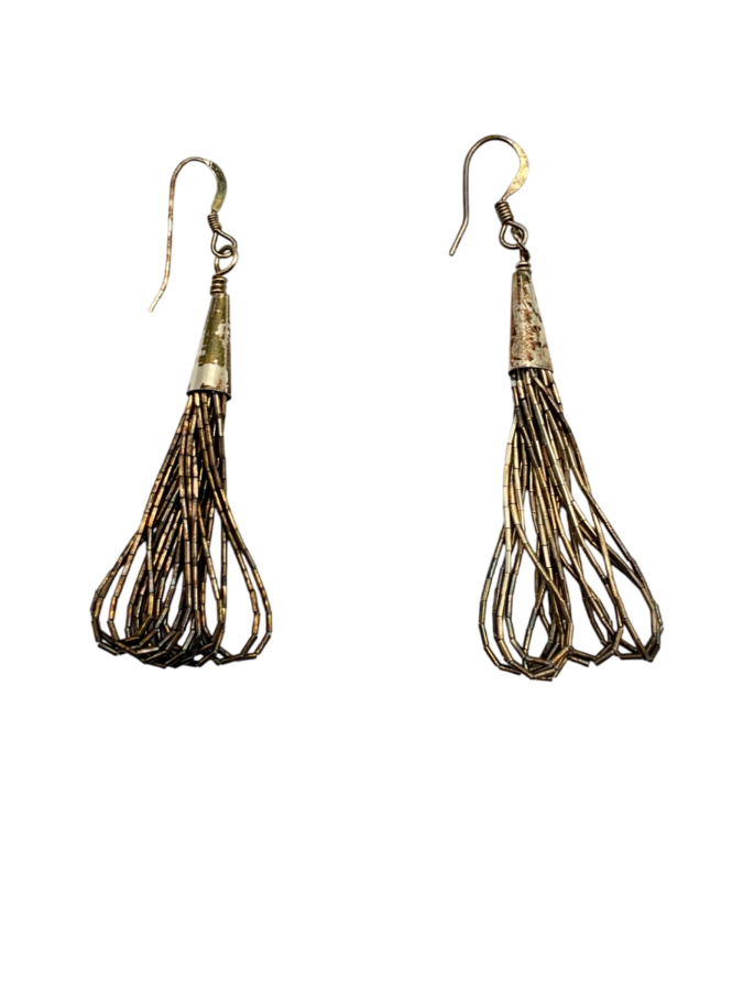 Liquid silver earrings