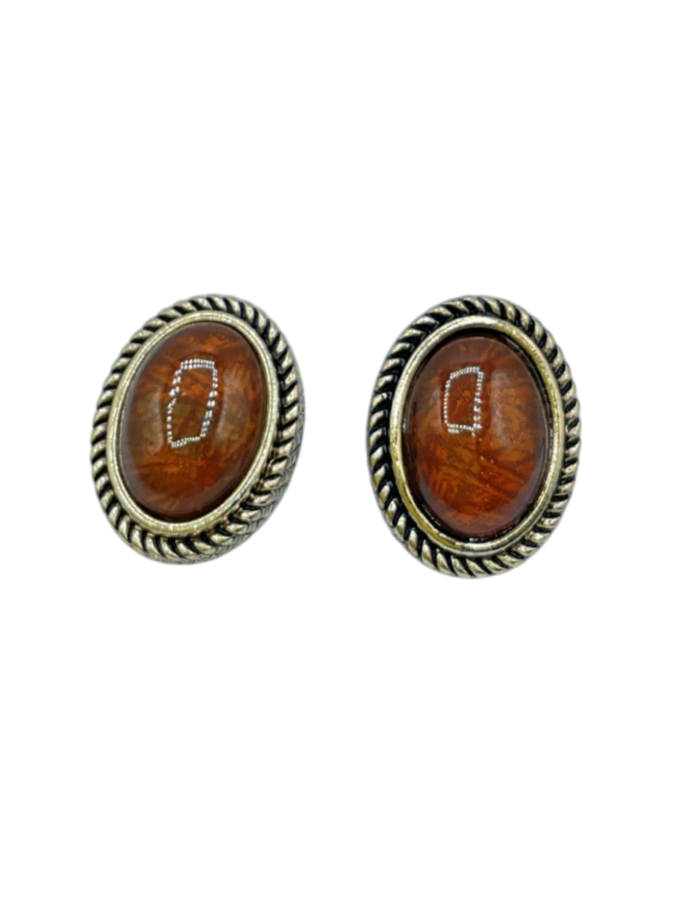 Napier Vintage Oval Stud Earrings