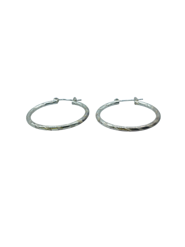Twisted Sterling Silver Hoop Earrings