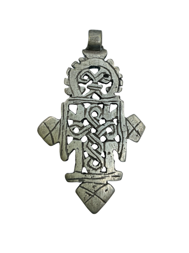 Antique Ethiopian Coptic Cross Pendant Brooch