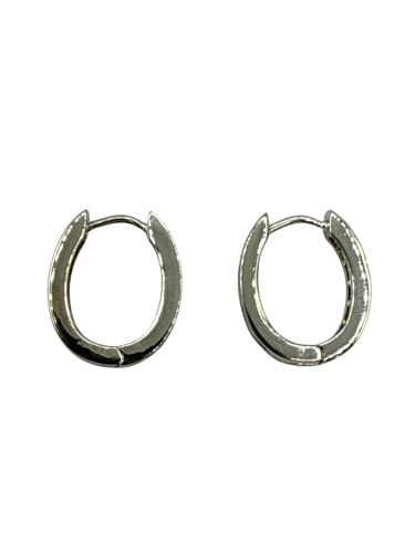 Silver Earrings with Multi-Color Cubic Zirconia