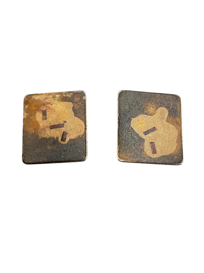 Rectangular Silver Earrings