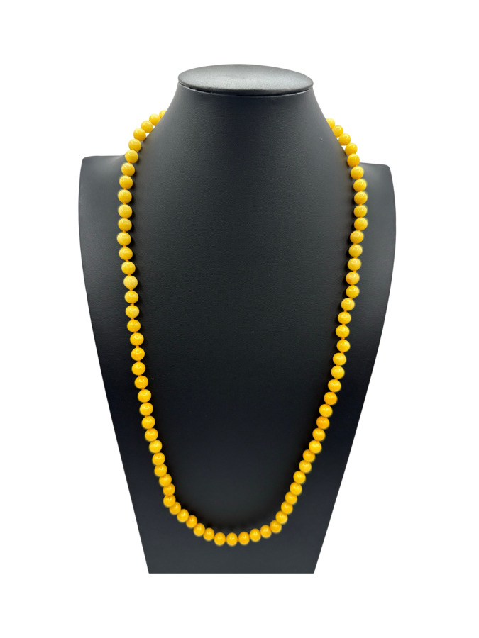 Yellow Agate Beaded Necklace