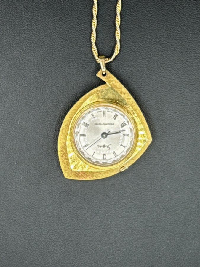Vintage Bucherer Pendant Watch Necklace