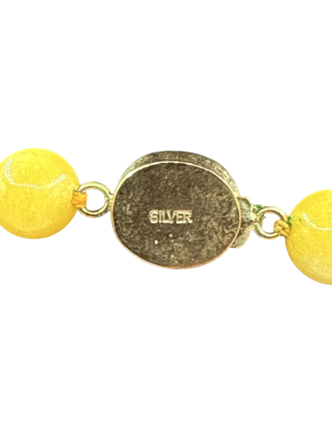 Yellow Agate Beaded Necklace