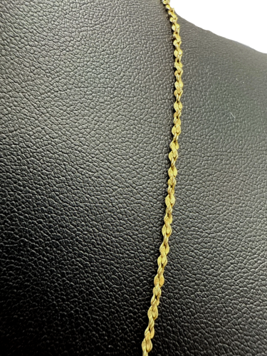 Yellow Gold Rope Chain Necklace