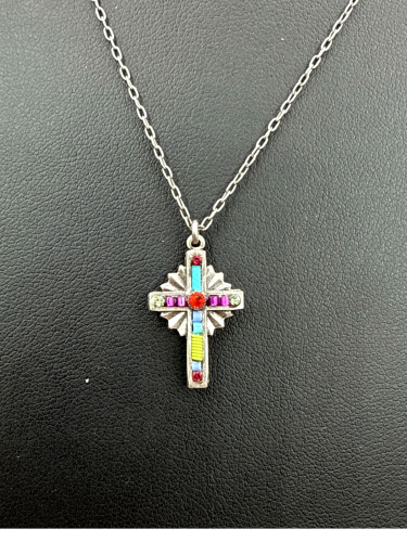 Multi Color Cross Necklace