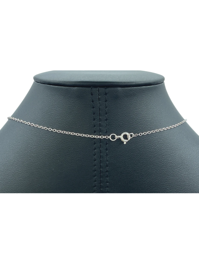Sterling Silver Necklace with Textured Ring Pendants