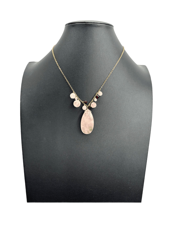 Rose Quartz and Gemstone Beaded Necklace