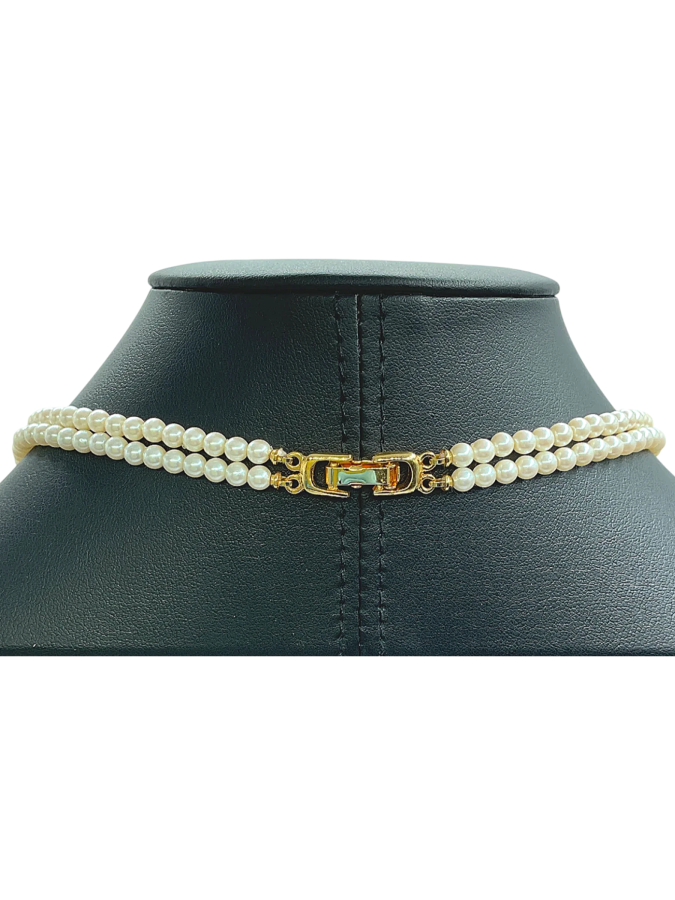 Double Strand Akoya Pearl Necklace