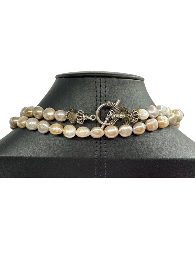 Baroque pearl bead necklace