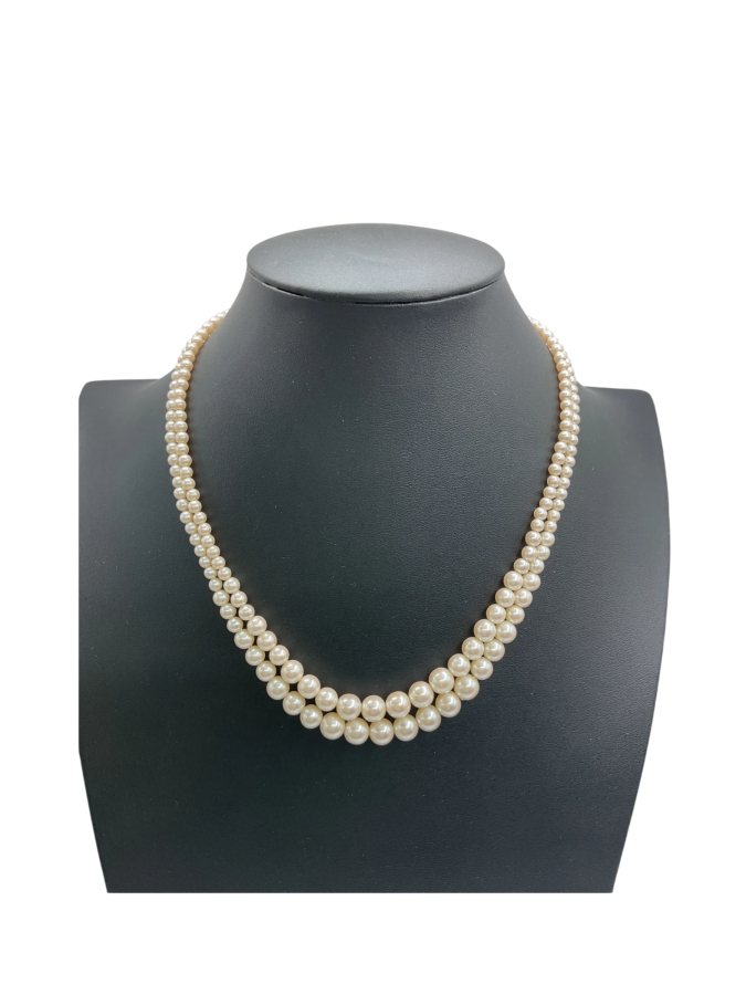 Double Strand Akoya Pearl Necklace