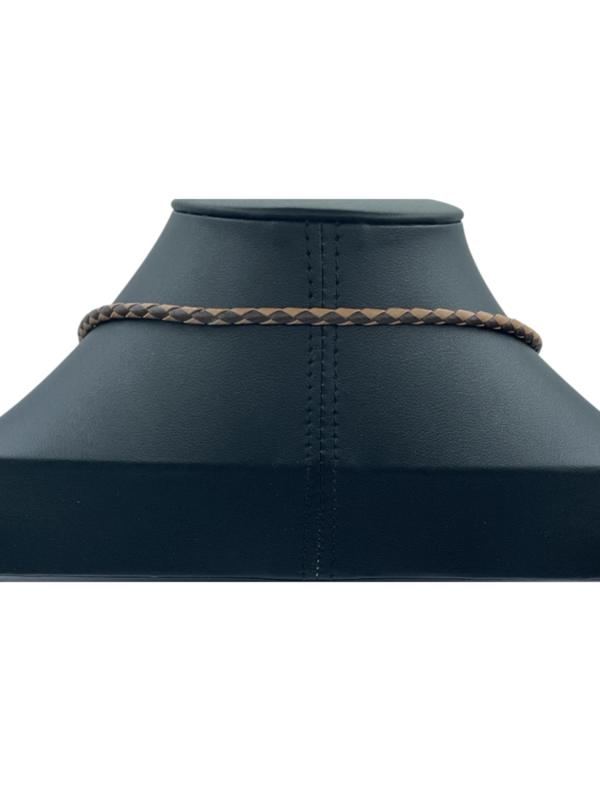 Chestnut Brown Bolo Tie with Arrowhead Pendant