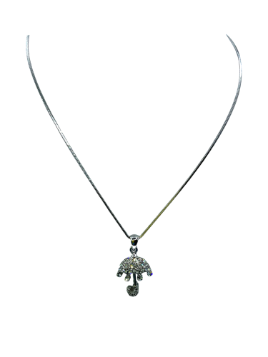 Silver Necklace with Umbrella Pendant