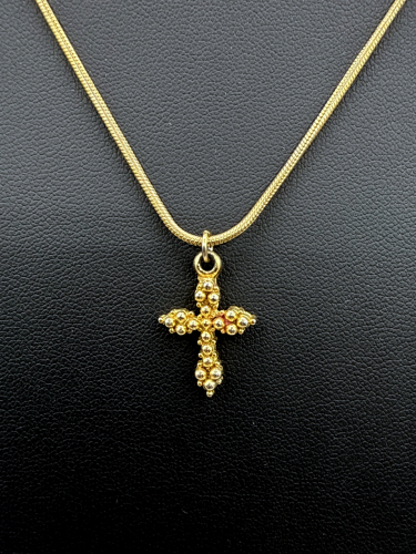 Gold Cross Pendant Necklace
