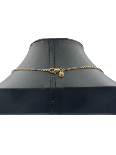 Gold Necklace with Pearls and Crystal Accents