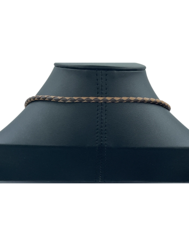 Chestnut Brown Bolo Tie with Arrowhead Pendant