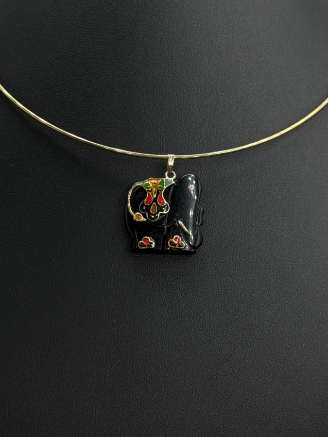 Elephant Pendant Collar Necklace
