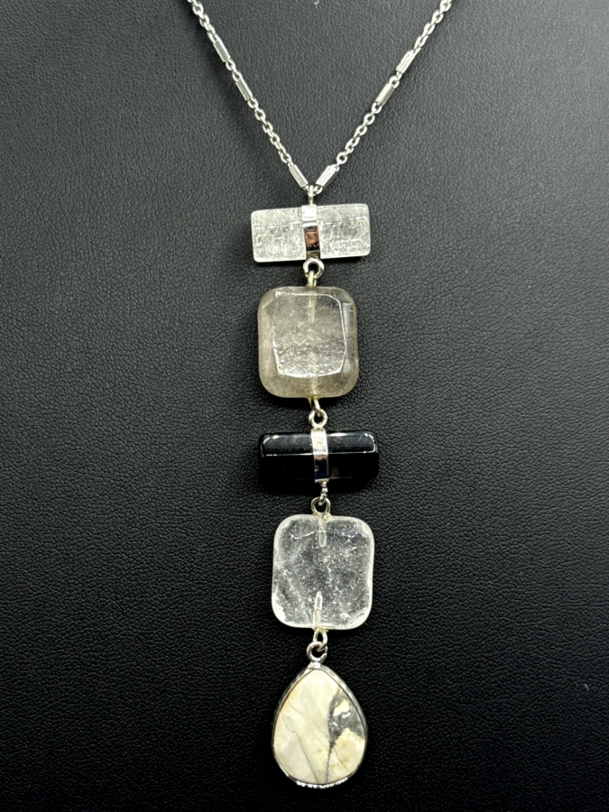 Stones silver pendant