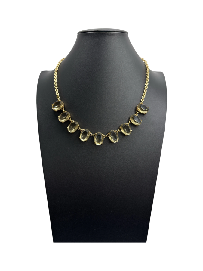 Gemstone Necklace on Gold Chain