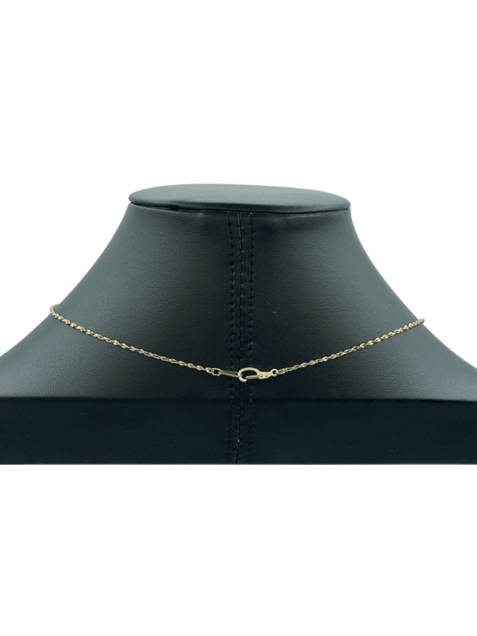 Yellow Gold Rope Chain Necklace