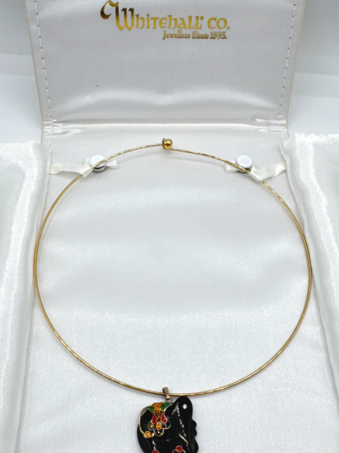 Elephant Pendant Collar Necklace