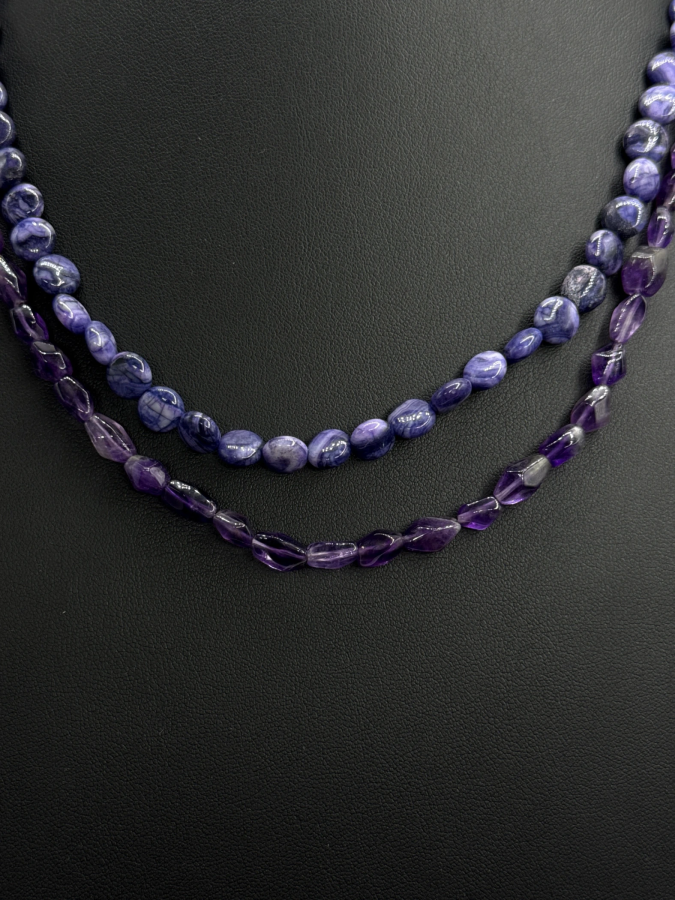 Amethyst beads necklace