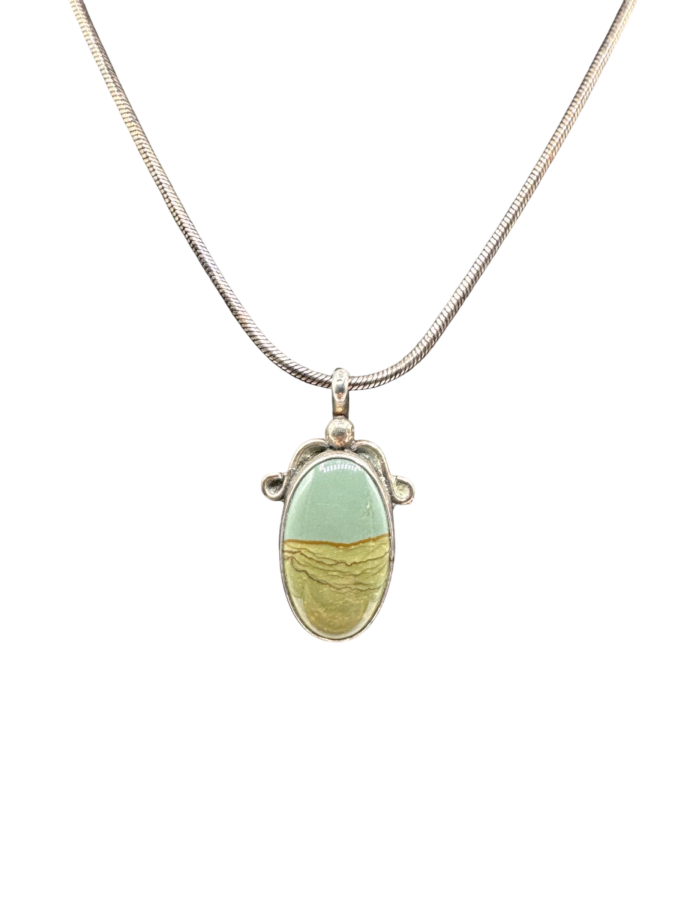 Oval asymmetrical pendant