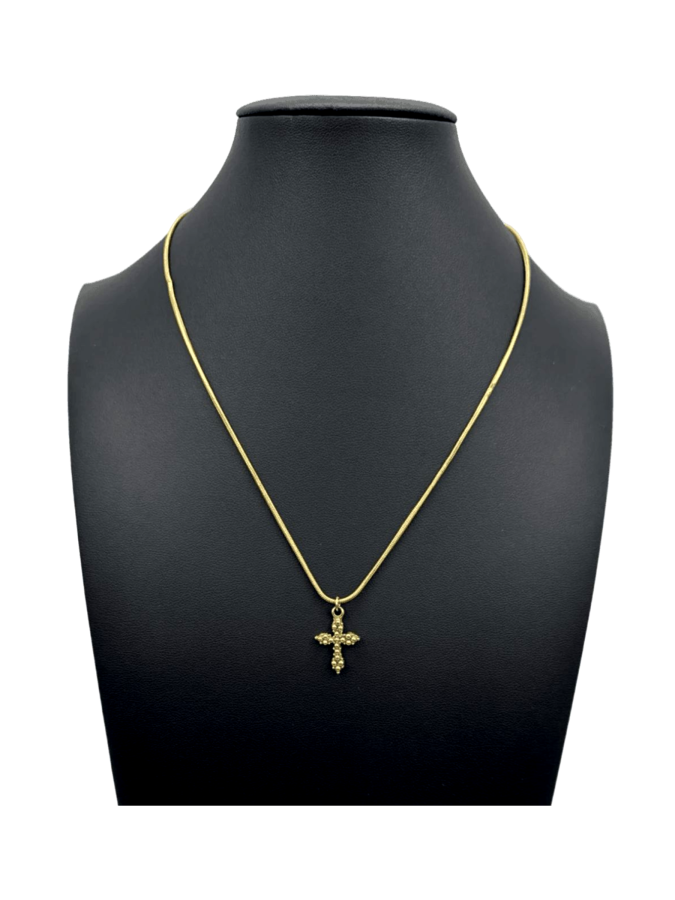 Gold Cross Pendant Necklace