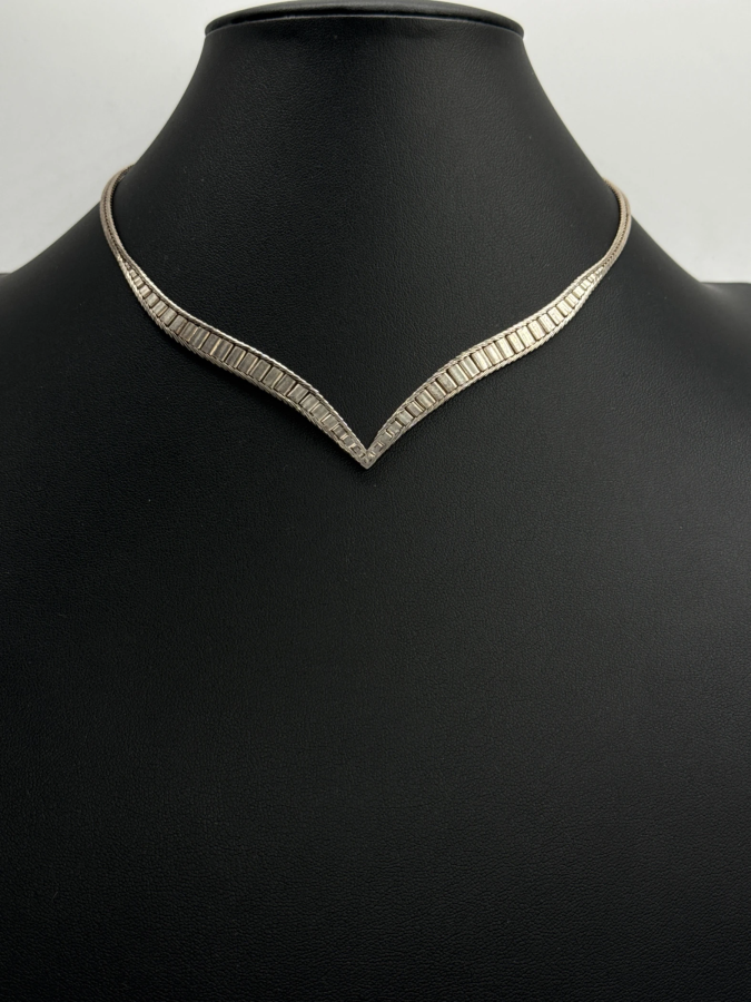 Sterling Silver Chevron Necklace