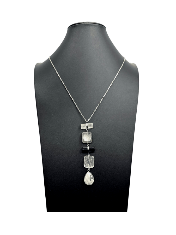 Stones silver pendant