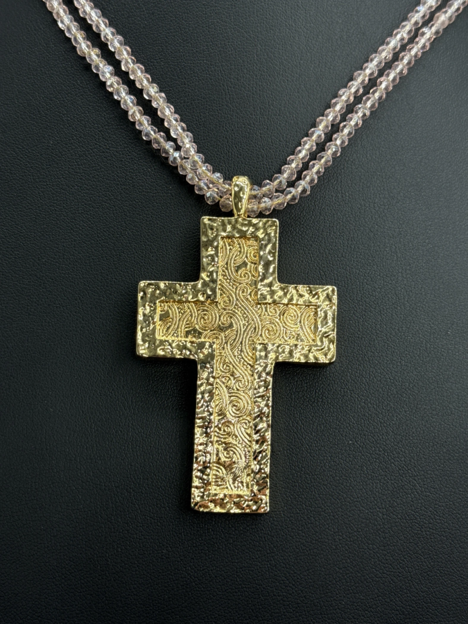 Gold cross pendant