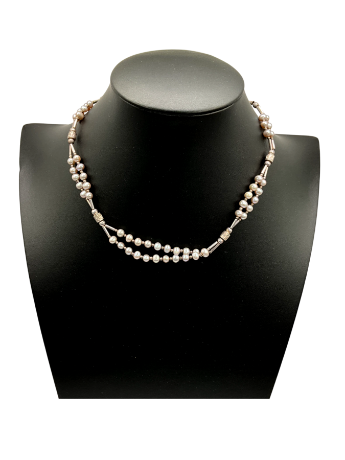 Silver plated collar