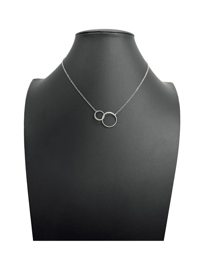 Entwined rings necklace