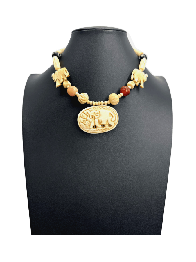 Elephant Pendant Collar Necklace