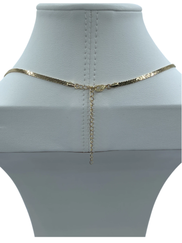 Elegant Gold Herringbone Chain Necklace