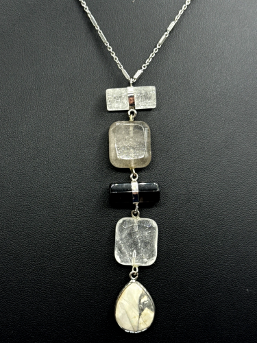 Stones silver pendant