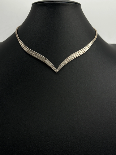 Sterling Silver Chevron Necklace