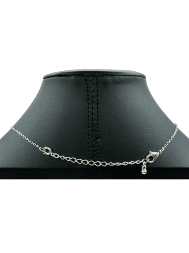 Elegant 925 Sterling Silver Necklace with Blue Topaz