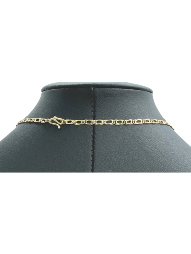 Gold Chain Necklace with Saint Benedict Style Pendant