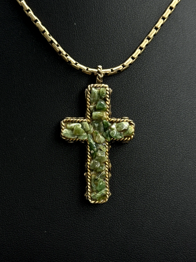 Green Cross Necklace