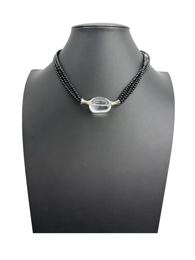 Silver toggle necklace
