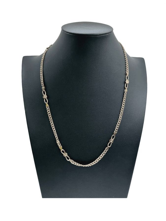 Sterling Silver Figaro Chain Necklace