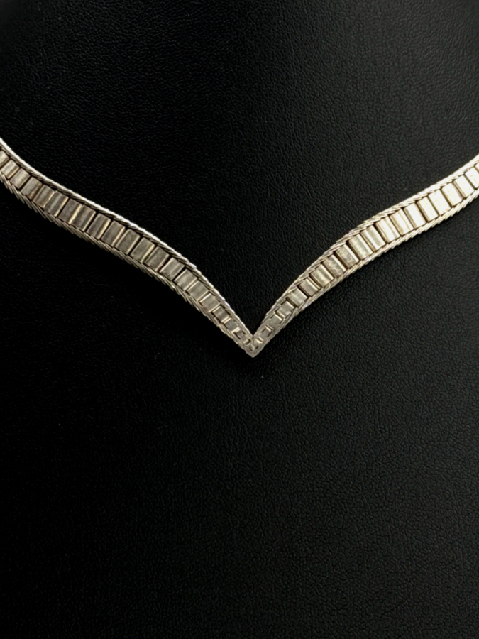 Sterling Silver Chevron Necklace