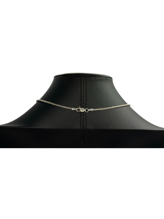 Sterling Silver Necklace with Black Onyx Oval Stones