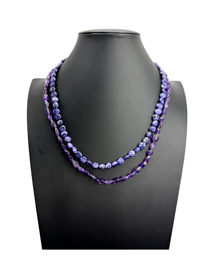 Amethyst beads necklace