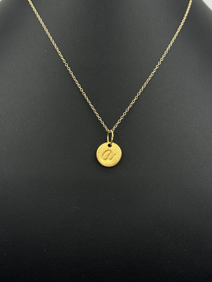 Cursive "A" Necklace